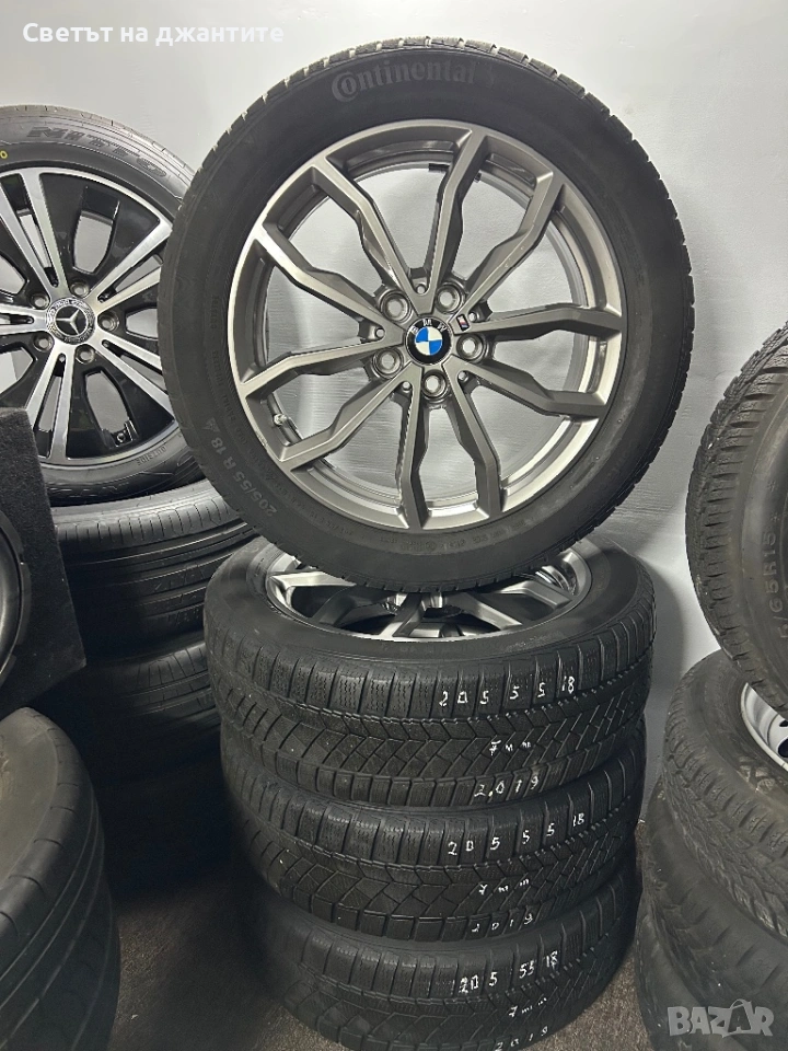 Джанти 17 Цола с Зимни гуми 205/55/18 BMW X1 X2  U11 U12 Style 711 M Оригинал, снимка 1