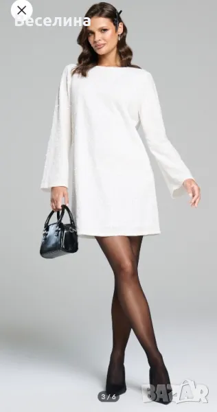 С ЕТИКЕТ- ефектна рокля с пайети, снимка 1