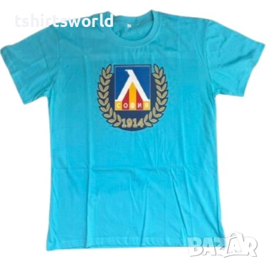 Нова мъжка тениска на футболния отбор ЛЕВСКИ в цвят тюркоаз, снимка 1