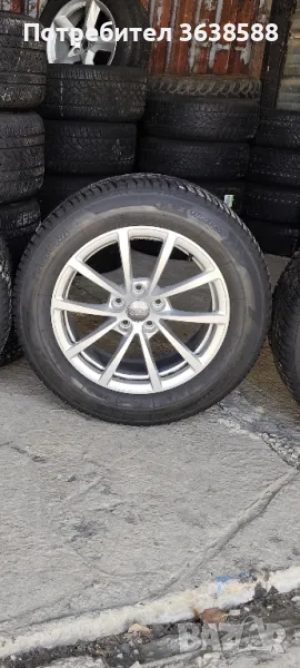 Алуминиеви оригинални джанти 17 5х112 с зимни гуми 225 60 17, снимка 1