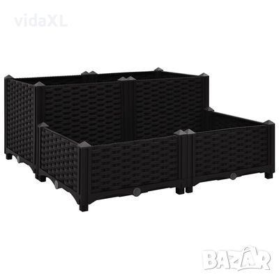 vidaXL Повдигната леха, 80x80x38 см, полипропилен（SKU:316538, снимка 1