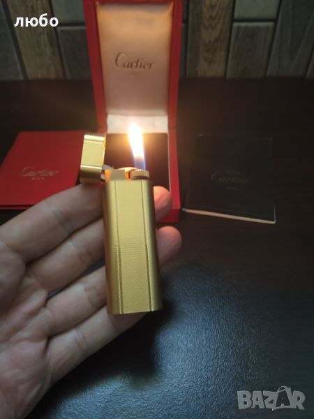 Запалка CARTIER във 20 м Златно Покритие Обслужена  Пали 100 от 100 Перфектната , снимка 1
