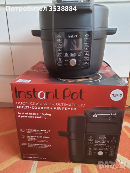 Продавам Мултикукър + Еър Фрайер Instant Pot Duo Crisp, снимка 1