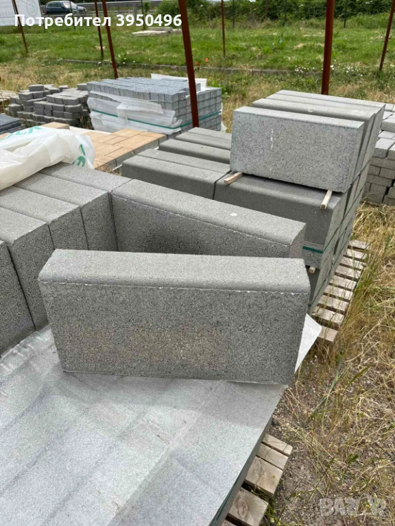 Пътен бордюр 50/10/25см, цвят сив - #Земелрок, снимка 1