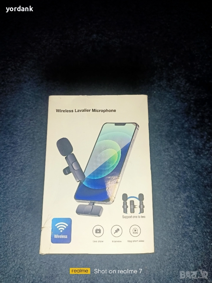 Безжичен микрофон тип брошка iPhone, снимка 1