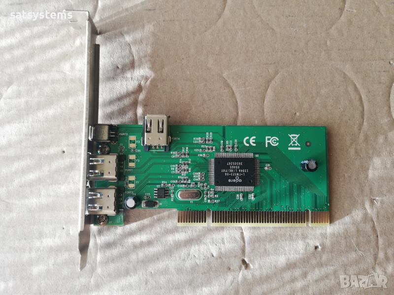 PCI 3+1 Port 1394 FireWire Adapter Card Repotec RP-94HOST, снимка 1