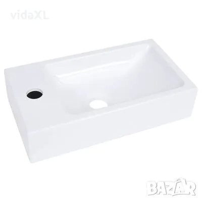 vidaXL Мивка за баня, 400x220x90 мм, SMC, бяла(SKU:146513, снимка 1