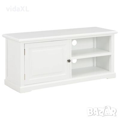 vidaXL ТВ шкаф, бял, 90x30x40 cм, дърво