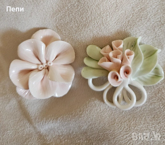  Брошки от костен порцелан