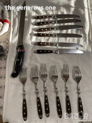 Комплект прибори за хранене, нож и масат Solingen Солинген немски Германия, снимка 3 - Прибори за хранене, готвене и сервиране - 45483519