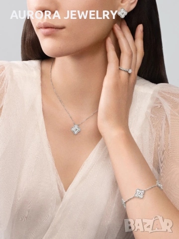 Van Cleef & Arpels VCA Silver Diamond Vintage Alhambra Clips Дамски Обеци, снимка 11 - Обеци - 53890886