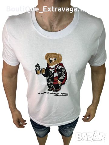 Мъжка тениска Ralph Lauren Polo Bear White !!!, снимка 1 - Тениски - 45696144