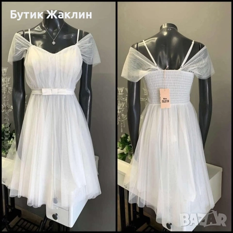 Рокля с тюл , снимка 5 - Рокли - 53989985
