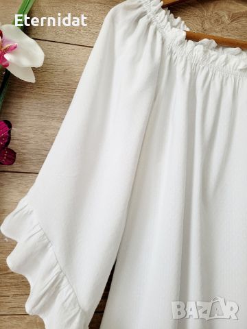 Бяла блуза H&M , снимка 2 - Корсети, бюстиета, топове - 46386758