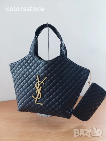 Луксозна Черна чанта YSL/SG151x, снимка 5 - Чанти - 51702989