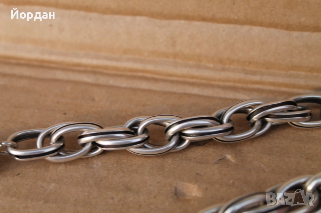 Мъжки сребърен ланец/синджир, снимка 6 - Колиета, медальони, синджири - 52496041
