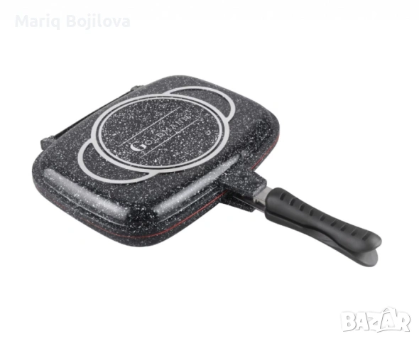 Тиган двоен Goldmann, 32x7.5см., Керамично покритие, Алуминий, С Индукция