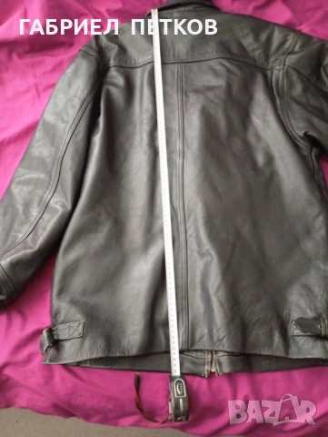 Мъжко кожено яке размер XL eстествена, снимка 3 - Якета - 54125217