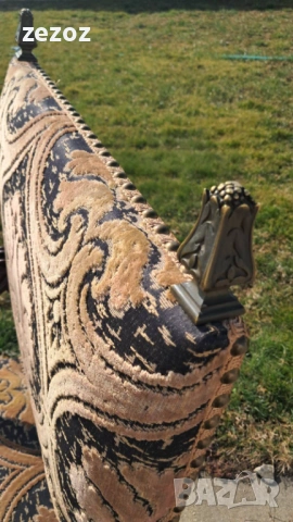 Антикварно кресло-трон масив, снимка 4 - Дивани и мека мебел - 53681422
