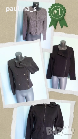 Четири различни броя / Дамско трикотажно яке тип сако или суичър 