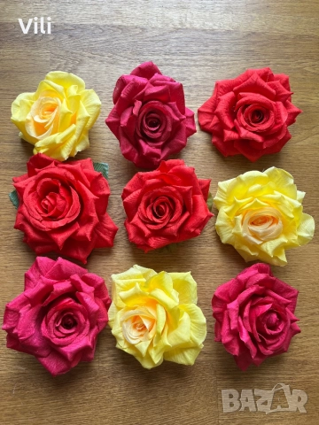 Роза на щипка за коса , снимка 15 - Аксесоари за коса - 49771829