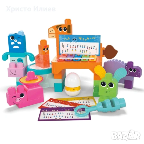Музикален конструктор Mega Bloks Ферма 45 части, снимка 2 - Конструктори - 53877892