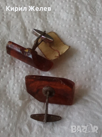 Ръкавели кехлибарени 53428, снимка 3 - Антикварни и старинни предмети - 53530746