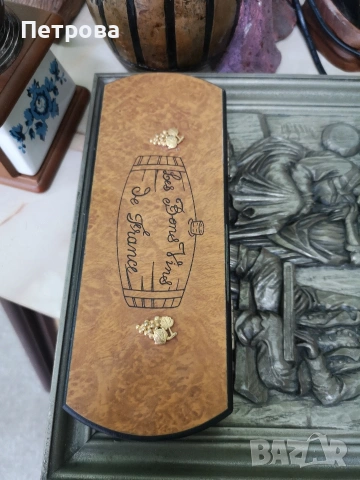 виномер в дървена кутия - френски, снимка 3 - Антикварни и старинни предмети - 53766627