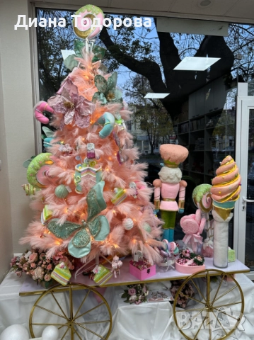 Розова елха с вградени светлини