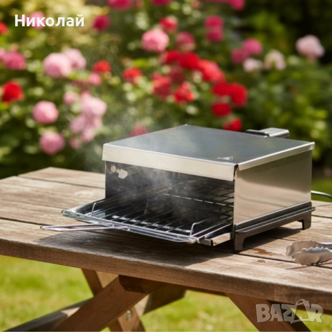 Бездимна електрическа скара Voltz OV51015P – 1200W мощност, незалепващо покритие и удобно готвене у , снимка 2 - Скари - 53116125