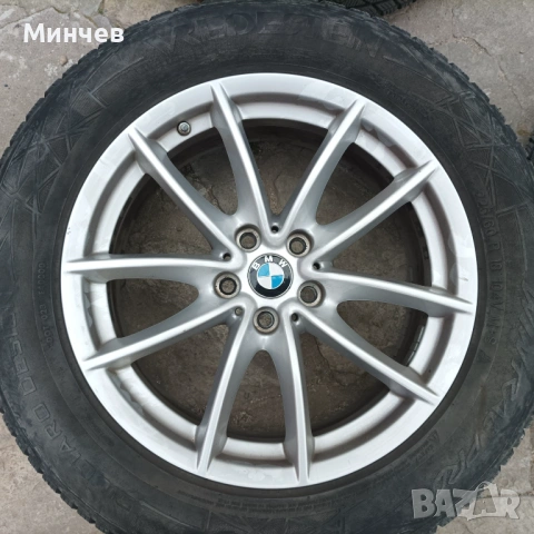 Оригинални 18 цола джанти за БМВ със зимни гуми и вентили с датчици, снимка 4 - Гуми и джанти - 53995409