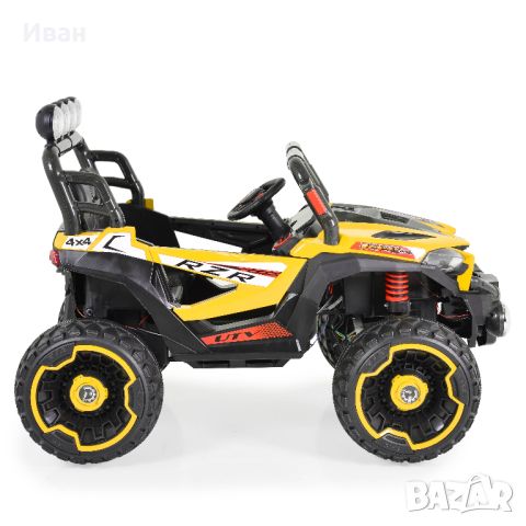 НОВО!Акумулаторно бъги/UTV 4x4 Jakarta Yellow с 12V батерия,USB, снимка 4 - Електрически играчки - 46565466