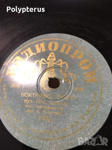 Стара българска шеллакова плоча, снимка 3 - Грамофонни плочи - 53532733