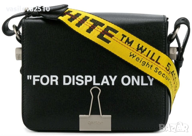 Off-White оригинална дамска лимитирана чанта от естествена кожа 