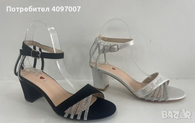 Официални дамски сандали с бляскави детайли за въздействащ външен вид, снимка 3 - Сандали - 46381396
