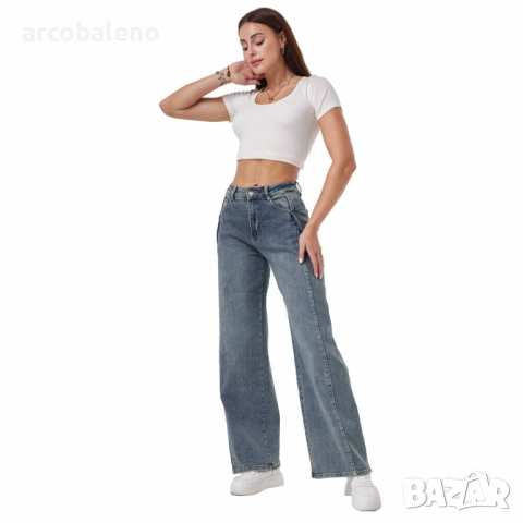 Дамски дънки с висока талия , снимка 2 - Дънки - 52922767