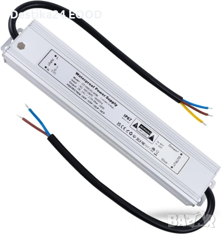 Водоустойчив LED трансформатор 24V 60W IP67 – за външно осветление