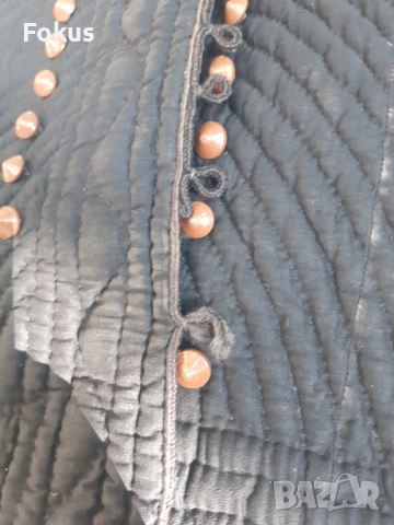 Стара възрожденска дреха елек елече антерия носия - черно, снимка 5 - Антикварни и старинни предмети - 51596786