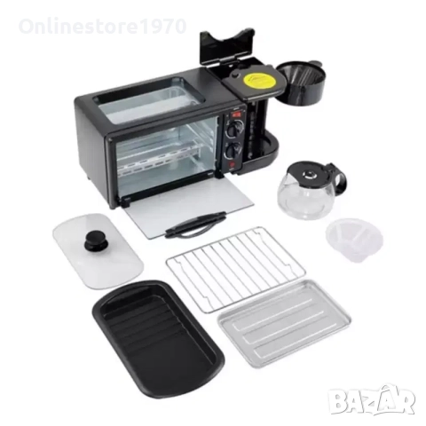 ПЕЧКА С ПЛОЧА И КАФЕМАШИНА - 3В1 - 30 % намаление**, снимка 2 - Печки, фурни - 52101845