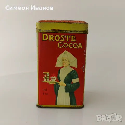  Старa метална кутия от какао Droste Cacao 226gr.#5627, снимка 3 - Други ценни предмети - 47733729