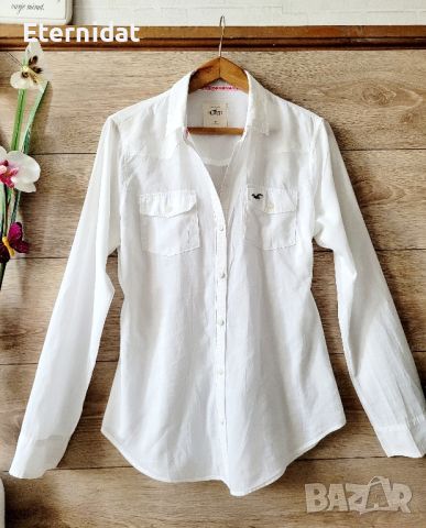 Нова бяла риза HOLLISTER , снимка 1 - Ризи - 46474186