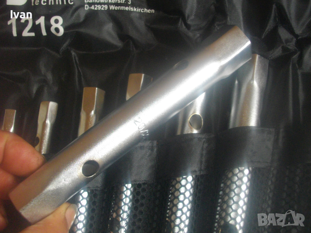Нов Немски Комплект Тръбни Ключове 6-22мм-9 бр-В Калъф-Масивен-Професионален-BGS Quality-ROHR, снимка 10 - Други инструменти - 44955544