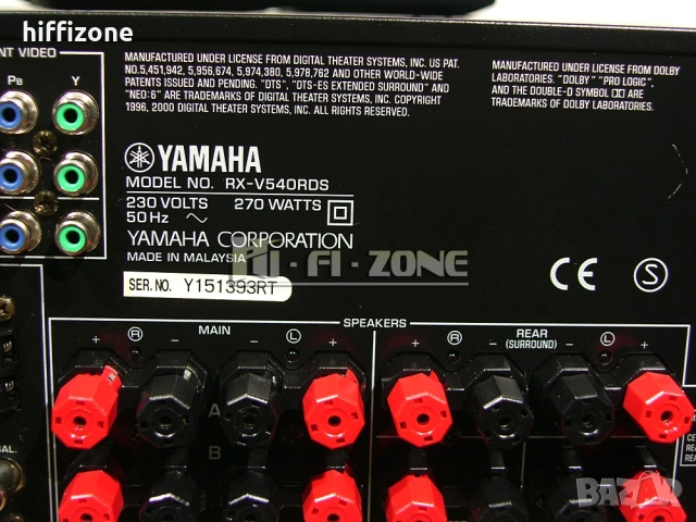 Ресивър  Yamaha rx-v540rds , снимка 10 - Ресийвъри, усилватели, смесителни пултове - 54089136
