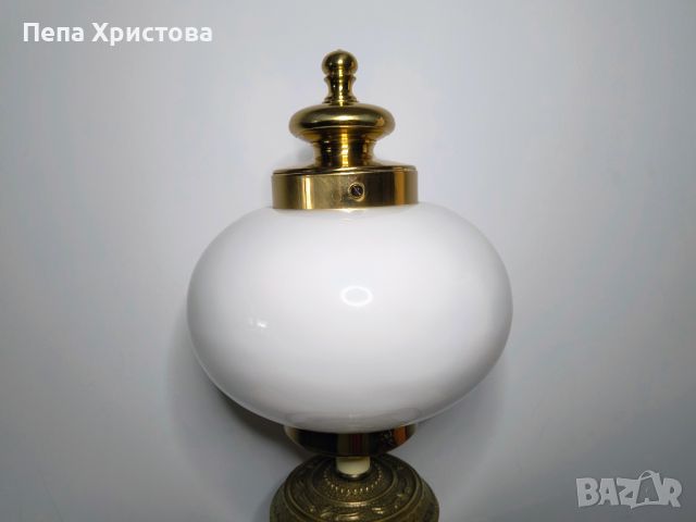 Голяма и масивна лампа от порцелан , снимка 8 - Настолни лампи - 46329889