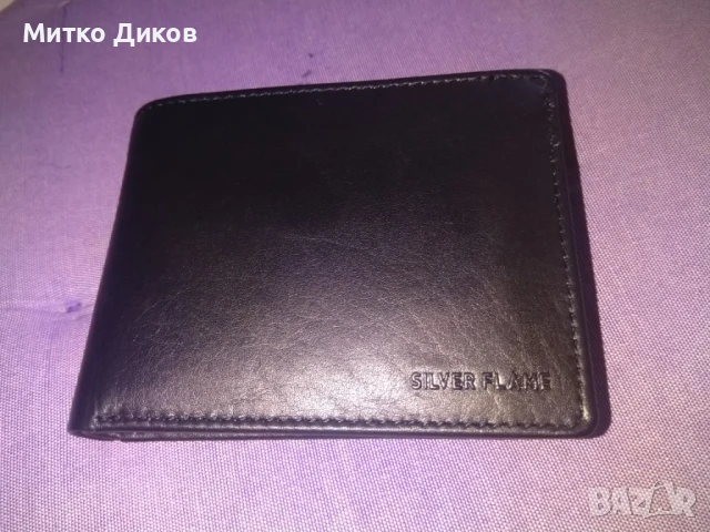 Silver Frame марков портфейл нов естествена кожа, снимка 1