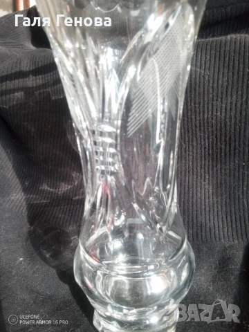 Кристална ваза , снимка 2 - Вази - 53876053