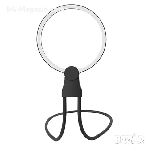 Голяма увеличителна лупа за врат с LED осветление за бродиране шиене гоблени четене настолна, снимка 12 - Други инструменти - 53032039