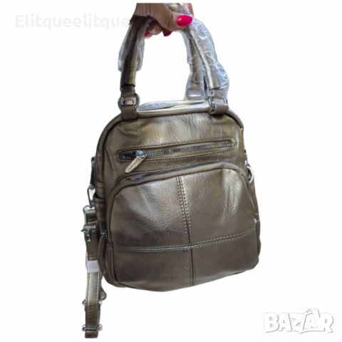 Дамска раница-чанта от висококачествена еко к о ж а 2в1, снимка 2 - Раници - 52346614