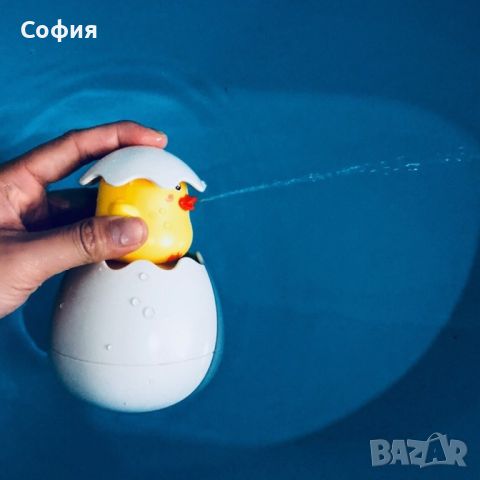 Детска забавна играчка за вана жълто пате в яйце, снимка 9 - Други - 45731203