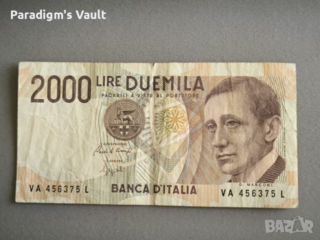 Банкнота - Италия - 2000 лири | 1990г., снимка 1 - Нумизматика и бонистика - 45919398